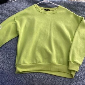 Forever 21 crewneck bright green sweater